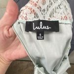 LULUS NWT $69 Sheer Lace Lined Open Waist Sheath Pencil Dress Size S Blue Photo 3