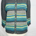 Sundance  Katrina Lambswool Blend Snap-Front Cardigan Knit Sweater Gray Sz S Photo 2