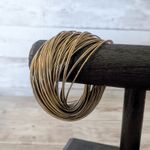 Vintage Bracelet Antique Gold Tone/Brass Tone Interlocking Statement Photo 4