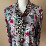 Leota  | Mixed Print Floral Blouse Sz S Photo 1