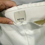 Ecru Slim Tapered Pants Style 1241-DS | Cream White | Size 8 Photo 2