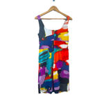 Bisou Bisou Multi Color Pleated Sleeveless Dress Size 12 Photo 2