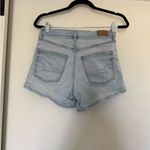 American Eagle Denim Shorts Light Wash Relaxed Jean Short Cut Distressed Casual Photo 1