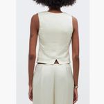 Madewell NWT Satin Vest 16, CAKE BATTER Photo 4