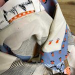 1970s Vtg Womens Shirt Large Lady Manhattan Long Sleeve Button Up Tulip Teacher Blue Photo 9