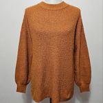 American Eagle Brown Waffle Knit Crewneck Oversized Sweater Size Small Photo 1