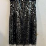 Dave and Johnny by Laura Ryner Dress Black Sequin Skirt Exposed Back Sz 11/12 EUC Photo 3