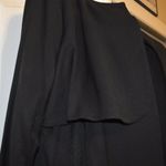 Sejour Minimalist Shawl Contemporary Lagenlook Black Crepe Duster Photo 6