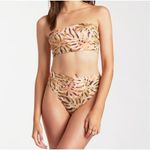 Billabong hula palms brown bandeau tube swim top S, NWT Photo 5