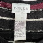 Koret Womens XL Red Black White Striped Long Sleeve 2 In 1 Sweater Tank Cardigan Photo 1