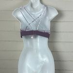 PINK - Victoria's Secret PINK Victoria’s Secret Purple Velvet Bralette size L Photo 2