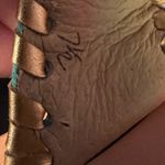 Jack Rogers pineapple embroidered leather flat sandals turquoise coral gold 7.5 Photo 4