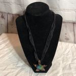 Glass Blown Handcrafted Starfish Pendant on Ribbon Photo 1