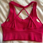 Ribbed Sports Bra Tank Top Pink Photo 2