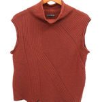 Oska Rust Virgin Wool Knit Sleeveless Sweater Vest 0 S 4/6 Brown Photo 0