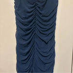 PRETTYGARDEN NWT  Off The Shoulder Ruched Bodycon Dress Midi Dress Navy size XL Photo 6