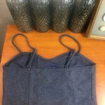 Hesperus  blue cropped corset look tank sz L NWOT Photo 1