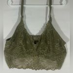 PINK - Victoria's Secret PINK BY VICTORIA SECERT LACE BRA BRALETTE M OLIVE GREEN NEW Photo 0