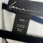 Lane Bryant NWT Lane‎ Bryant Asymmetrcial Black White Stripe w/ Orange Zip Back Top 18/20 Photo 3