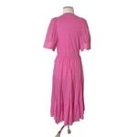 RHODE Gina Tiered Cotton Midi Wrap Dress In Pink XS Photo 6