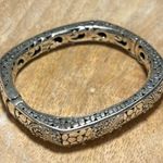 Sterling Silver Sarda Filigree Hinged Bangle Bracelet Photo 5