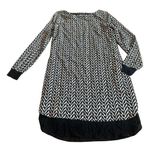 Armani Exchange AE Black White Shift Dress Long Sleeve Soft Size XS Women's Photo 0