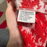 Per Se  Red and White Floral Straight Leg Pants Photo 3