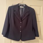 Tahari  Black Blazer Women’s 16W Jacket Crepe Career Formal Office Business Photo 2