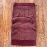 maroon burgundy red two toned knit skirt Photo 5