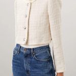 RTR Great Jones Cream Tweed Button Front Tweed Cropped Jacket Sz 10 Photo 0
