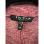 Eileen Fisher  Woman 3X Oval Short Cardigan Pink Linen Delave Jersey Open NWT Photo 2