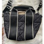 ZARA Chic Black Quilted Mini Tote Bag with Unique “Not Ordinary” Strap Photo 0