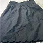 J.Crew Black Mini Skirt with Scalloped Hem Photo 7