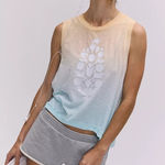 Free People  Movement Love Logo Tank in Seastorm Combo Orange Blue, S Photo 0