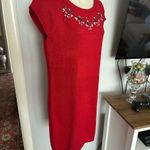 U.S. Polo Assn. WOMEN
Red Knit Dress with Floral Embroidery size M Photo 2