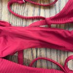 ANDIE String Bikini Set Ribbed Flame Red size S NWOT Photo 6