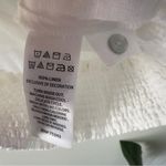 Joie  100% Linen White Smocked Waist Tank Top Sleeveless lace straps button side Photo 14