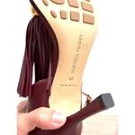 Bottega Veneta NWT  Stretch Leather Tassel Accent Thong Sandals Cherry 40 / US 10 Photo 6