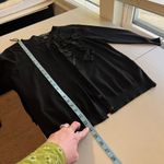 August Silk  Black Soft Embellished Floral Detail Button Front Cardigan Sweater Photo 10