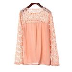 ✨Lace Long Sleeve Blouse✨ Orange Size M Photo 1