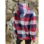 NEW Royal Savage Checkered Hoodie Red White Blue Sweatshirt Women's Size Small Photo 2