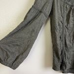 Sundance Peasant Top Womens Size Medium Olive Long Sleeve Shirt Balloon Crochet Green Photo 4