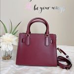 Michael Kors  HAMILTON SMALL SATCHEL KEY‎ LOCK CROSSBODY BAG MERLOT Photo 3