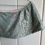 Alexis  Taza Off The Shoulder Lace Crop Top In Dusty Blue Size M Photo 1