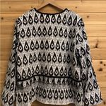 Chico's Chico’s Size 3 Or 16/18 Contrast Ikat Print Lounge Cotton Lightweight Jacket Photo 7