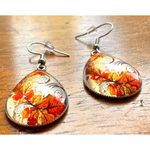 Fall Leaves Earrings New Teardrop Thanksgiving Autumn Leaf Season Dangle… Silver Photo 4