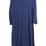 Hatley Womens Sheath Dress Purple Blue Stripe Stretch Long Sleeve Knee Length L Size L Photo 0