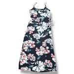 Philosophy Oversized Floral Faux Wrap Side Tie Sleeveless Maxi Slip Dress Blue 4 Photo 14