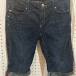 Banana Republic Classic Dark Wash Denim Capri Shorts Size 4 Cuffed Bermuda Photo 0