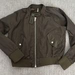 Free People Midnight Bomber Jacket Olive Green zip up jacket Photo 0
